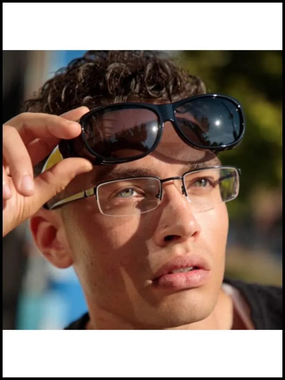 Polarized Wraparound Sunglasses Fitover for Glasses Large